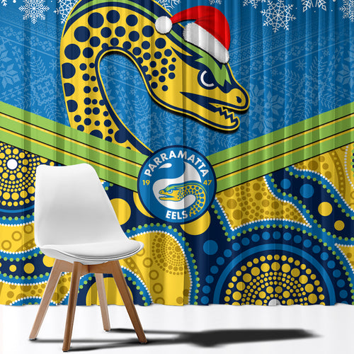 custom-parramatta-eels-rugby-christmas-window-curtain-merry-xmas-2023-mix-aboriginal-art