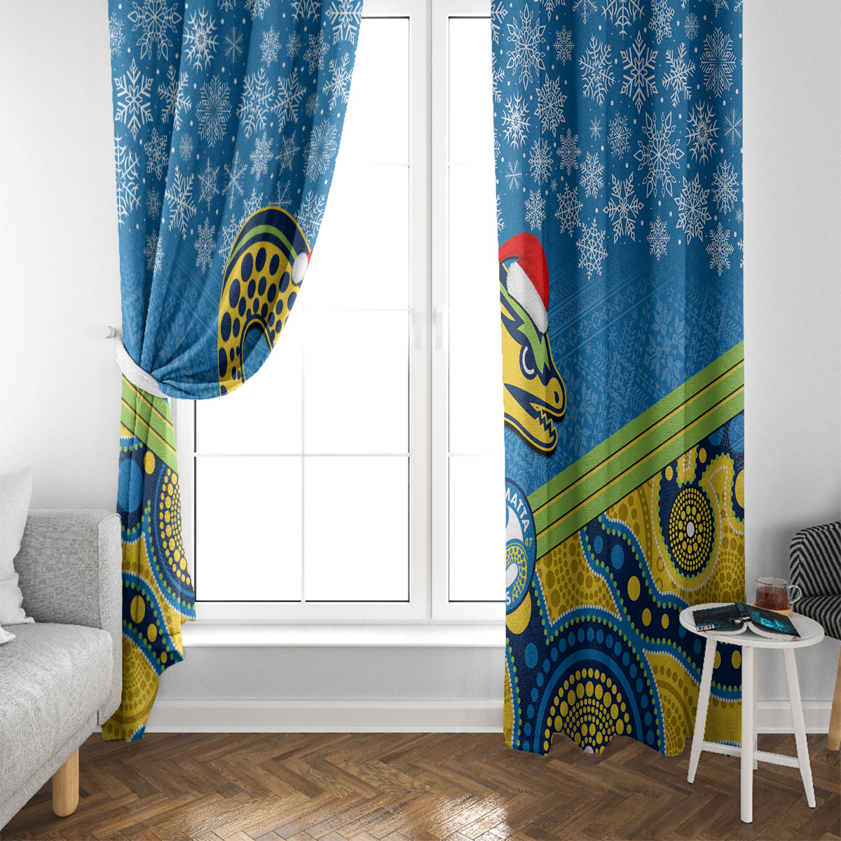 custom-parramatta-eels-rugby-christmas-window-curtain-merry-xmas-2023-mix-aboriginal-art