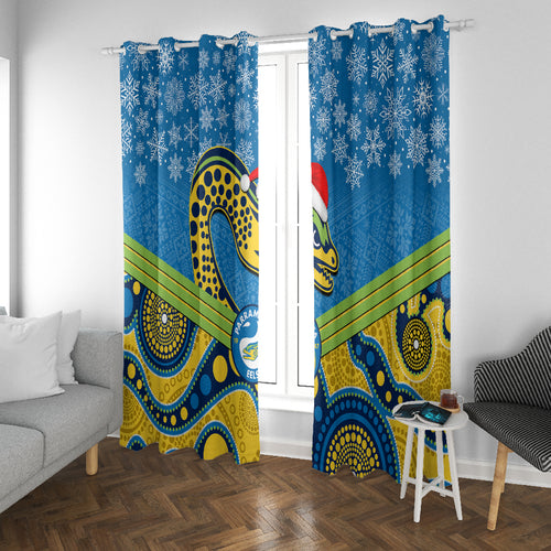 custom-parramatta-eels-rugby-christmas-window-curtain-merry-xmas-2023-mix-aboriginal-art