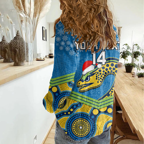 custom-parramatta-eels-rugby-christmas-women-casual-shirt-merry-xmas-2023-mix-aboriginal-art