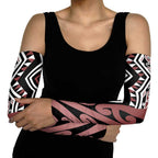 New Zealand Arm Sleeves Aotearoa Kowhaiwhai Mix Taniko Art - Aussie Hoodie