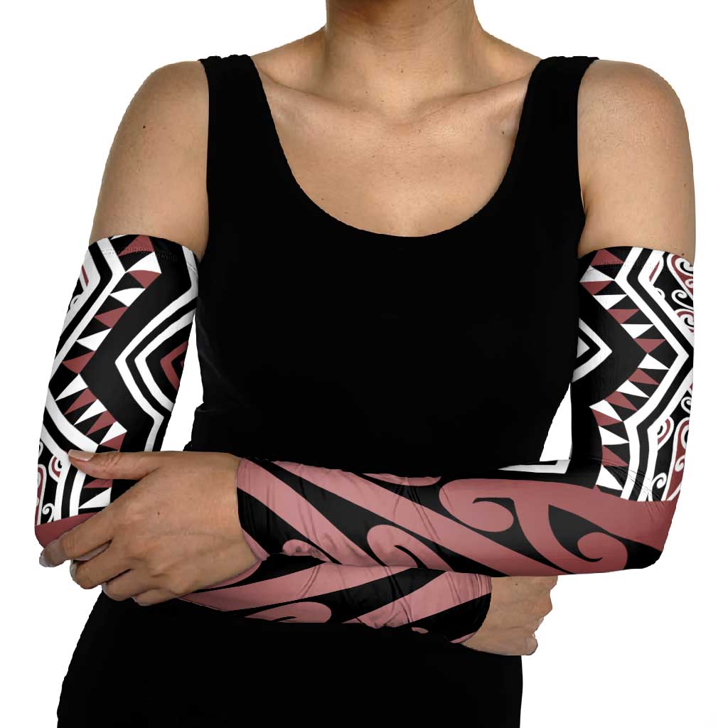 New Zealand Arm Sleeves Aotearoa Kowhaiwhai Mix Taniko Art - Aussie Hoodie