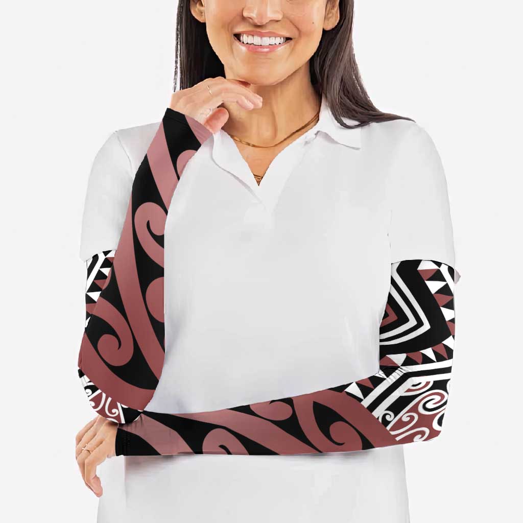 New Zealand Arm Sleeves Aotearoa Kowhaiwhai Mix Taniko Art - Aussie Hoodie