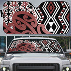 New Zealand Auto Sun Shade Aotearoa Kowhaiwhai Mix Taniko Art - Aussie Hoodie