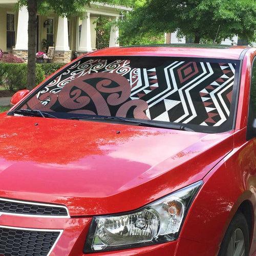 New Zealand Auto Sun Shade Aotearoa Kowhaiwhai Mix Taniko Art - Aussie Hoodie