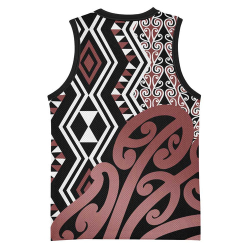 New Zealand Basketball Jersey Aotearoa Kowhaiwhai Mix Taniko Art - Aussie Hoodie
