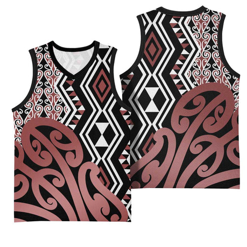 New Zealand Basketball Jersey Aotearoa Kowhaiwhai Mix Taniko Art - Aussie Hoodie