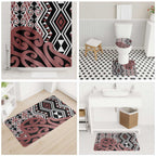 New Zealand Bathroom Set Aotearoa Kowhaiwhai Mix Taniko Art - Aussie Hoodie