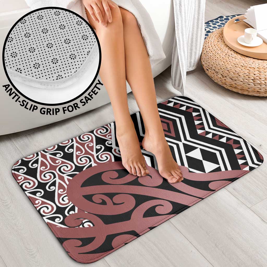 New Zealand Bathroom Set Aotearoa Kowhaiwhai Mix Taniko Art - Aussie Hoodie