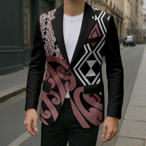 New Zealand Blazer Aotearoa Kowhaiwhai Mix Taniko Art - Aussie Hoodie