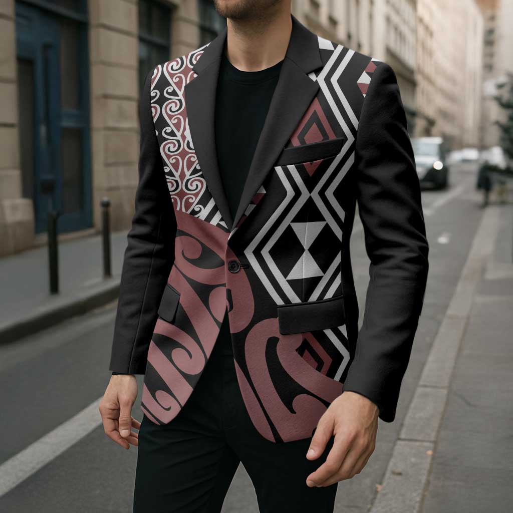 New Zealand Blazer Aotearoa Kowhaiwhai Mix Taniko Art - Aussie Hoodie
