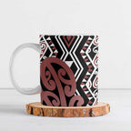 New Zealand Ceramic Mug Aotearoa Kowhaiwhai Mix Taniko Art - Aussie Hoodie