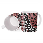 New Zealand Ceramic Mug Aotearoa Kowhaiwhai Mix Taniko Art - Aussie Hoodie