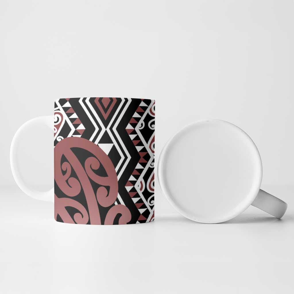 New Zealand Ceramic Mug Aotearoa Kowhaiwhai Mix Taniko Art - Aussie Hoodie