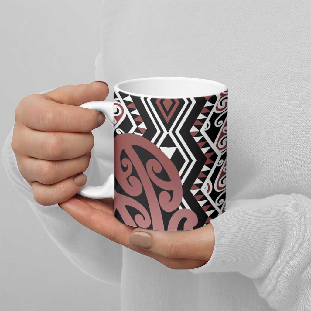 New Zealand Ceramic Mug Aotearoa Kowhaiwhai Mix Taniko Art - Aussie Hoodie