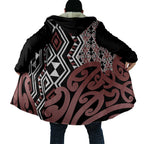 New Zealand Cloak Aotearoa Kowhaiwhai Mix Taniko Art - Aussie Hoodie