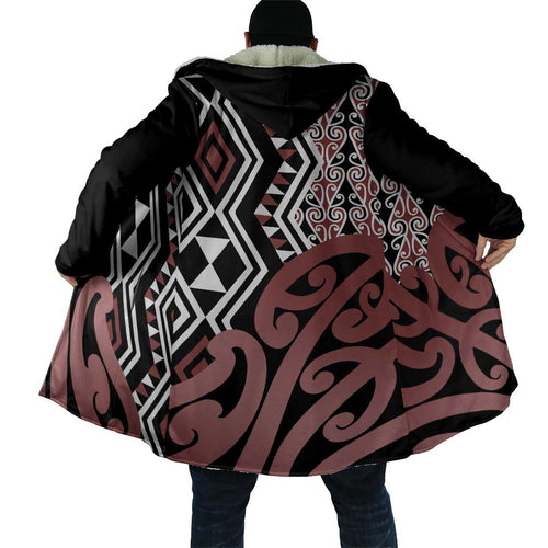 New Zealand Cloak Aotearoa Kowhaiwhai Mix Taniko Art - Aussie Hoodie