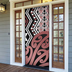 New Zealand Door Cover Aotearoa Kowhaiwhai Mix Taniko Art - Aussie Hoodie