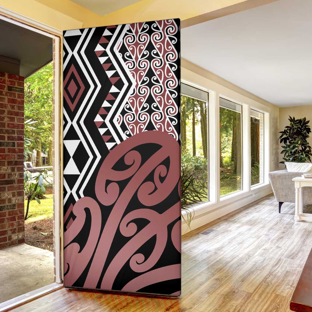 New Zealand Door Cover Aotearoa Kowhaiwhai Mix Taniko Art - Aussie Hoodie