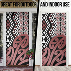 New Zealand Door Cover Aotearoa Kowhaiwhai Mix Taniko Art - Aussie Hoodie