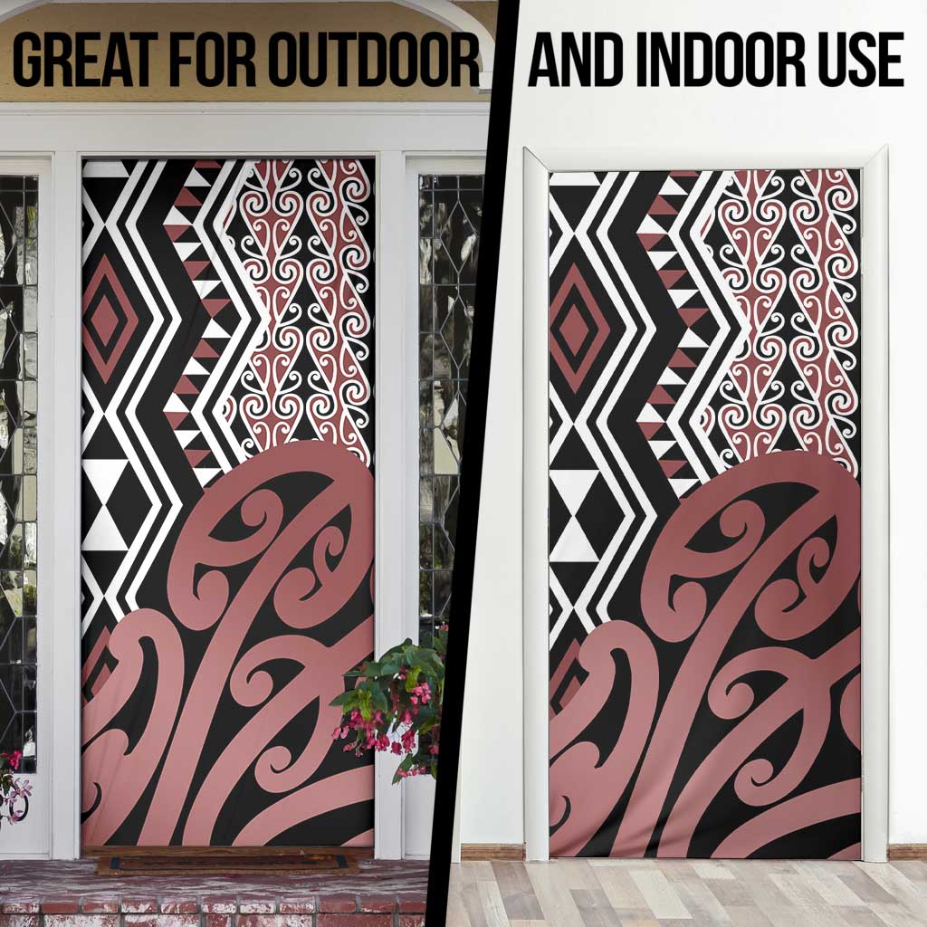New Zealand Door Cover Aotearoa Kowhaiwhai Mix Taniko Art - Aussie Hoodie