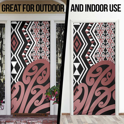 New Zealand Door Cover Aotearoa Kowhaiwhai Mix Taniko Art - Aussie Hoodie