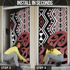 New Zealand Door Cover Aotearoa Kowhaiwhai Mix Taniko Art - Aussie Hoodie