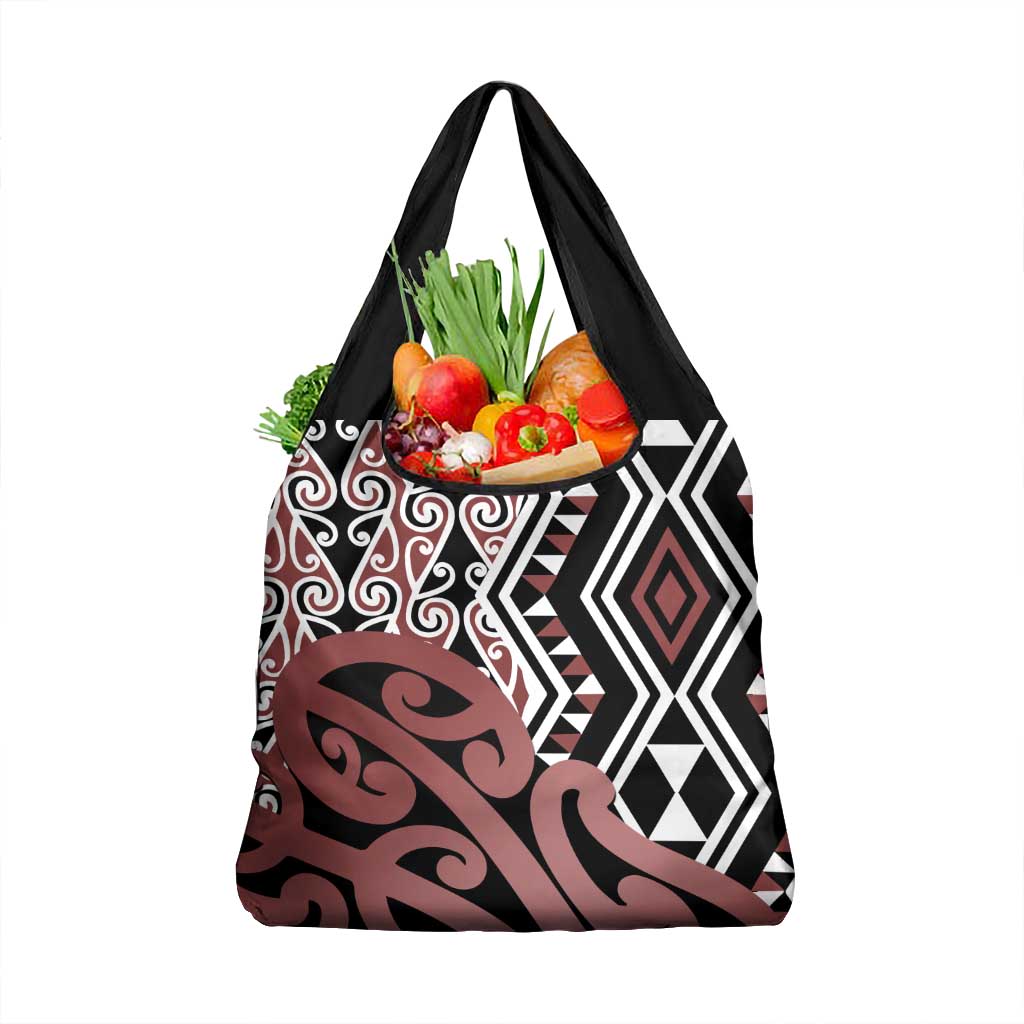 New Zealand Grocery Bag Aotearoa Kowhaiwhai Mix Taniko Art