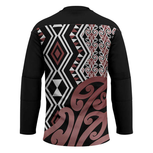 New Zealand Hockey Jersey Aotearoa Kowhaiwhai Mix Taniko Art - Aussie Hoodie