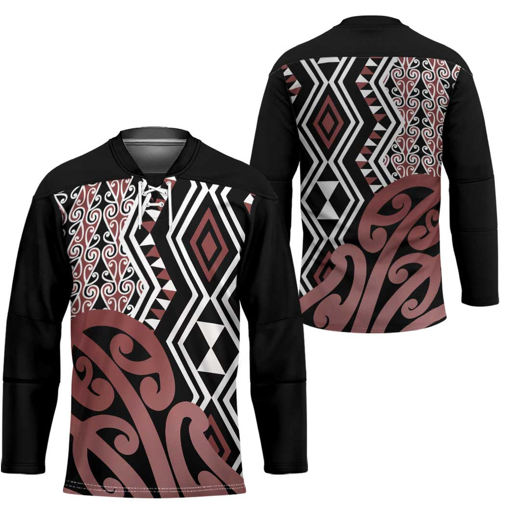 New Zealand Hockey Jersey Aotearoa Kowhaiwhai Mix Taniko Art - Aussie Hoodie