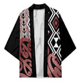 New Zealand Kimono Aotearoa Kowhaiwhai Mix Taniko Art - Aussie Hoodie