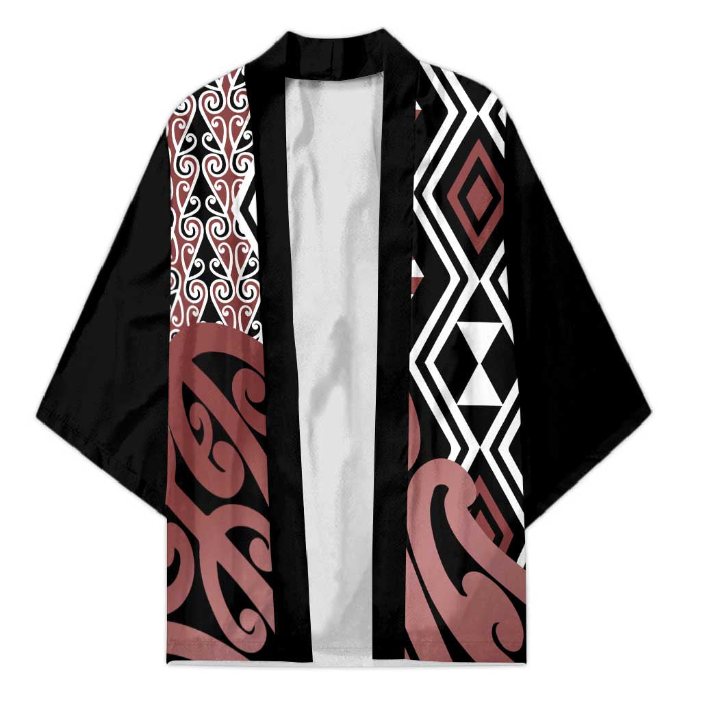 New Zealand Kimono Aotearoa Kowhaiwhai Mix Taniko Art - Aussie Hoodie