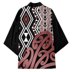 New Zealand Kimono Aotearoa Kowhaiwhai Mix Taniko Art - Aussie Hoodie