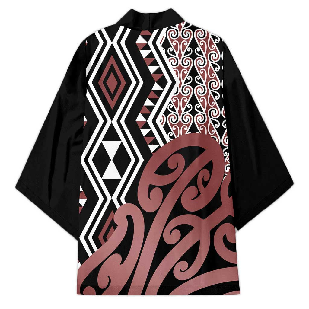 New Zealand Kimono Aotearoa Kowhaiwhai Mix Taniko Art - Aussie Hoodie