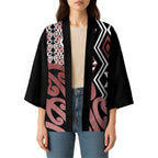 New Zealand Kimono Aotearoa Kowhaiwhai Mix Taniko Art - Aussie Hoodie