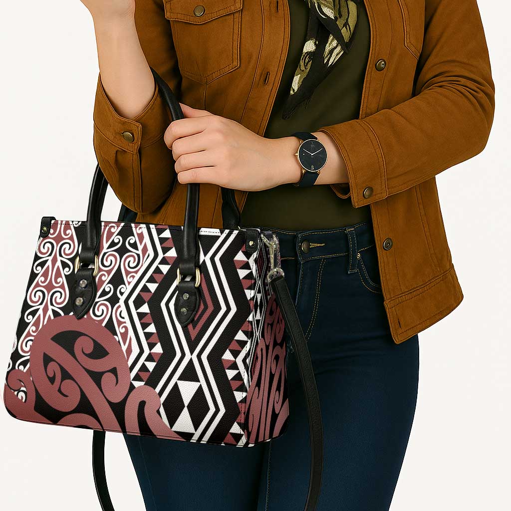New Zealand Leather Bag Aotearoa Kowhaiwhai Mix Taniko Art - Aussie Hoodie