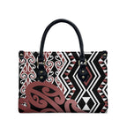 New Zealand Leather Bag Aotearoa Kowhaiwhai Mix Taniko Art - Aussie Hoodie