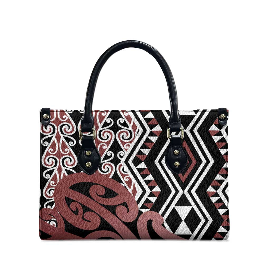 New Zealand Leather Bag Aotearoa Kowhaiwhai Mix Taniko Art - Aussie Hoodie