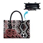 New Zealand Leather Bag Aotearoa Kowhaiwhai Mix Taniko Art - Aussie Hoodie