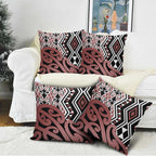 New Zealand Pillow Cover Aotearoa Kowhaiwhai Mix Taniko Art - Aussie Hoodie