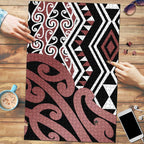 New Zealand Puzzle Aotearoa Kowhaiwhai Mix Taniko Art - Aussie Hoodie