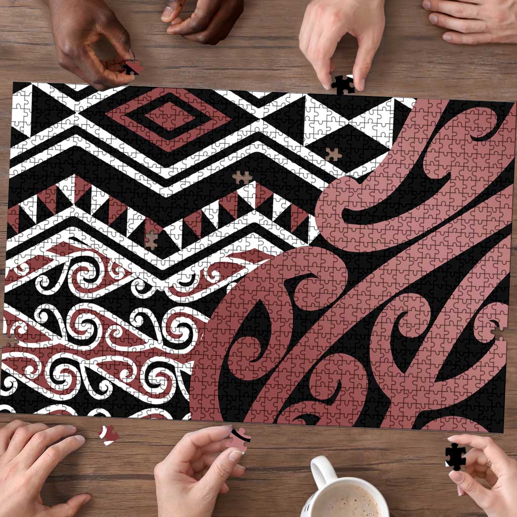 New Zealand Puzzle Aotearoa Kowhaiwhai Mix Taniko Art - Aussie Hoodie