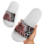 New Zealand Slide Sandals Aotearoa Kowhaiwhai Mix Taniko Art - Aussie Hoodie