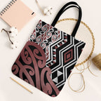 New Zealand Tote Bag Aotearoa Kowhaiwhai Mix Taniko Art - Aussie Hoodie