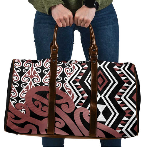 New Zealand Travel Bag Aotearoa Kowhaiwhai Mix Taniko Art - Aussie Hoodie