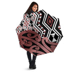 New Zealand Umbrella Aotearoa Kowhaiwhai Mix Taniko Art - Aussie Hoodie