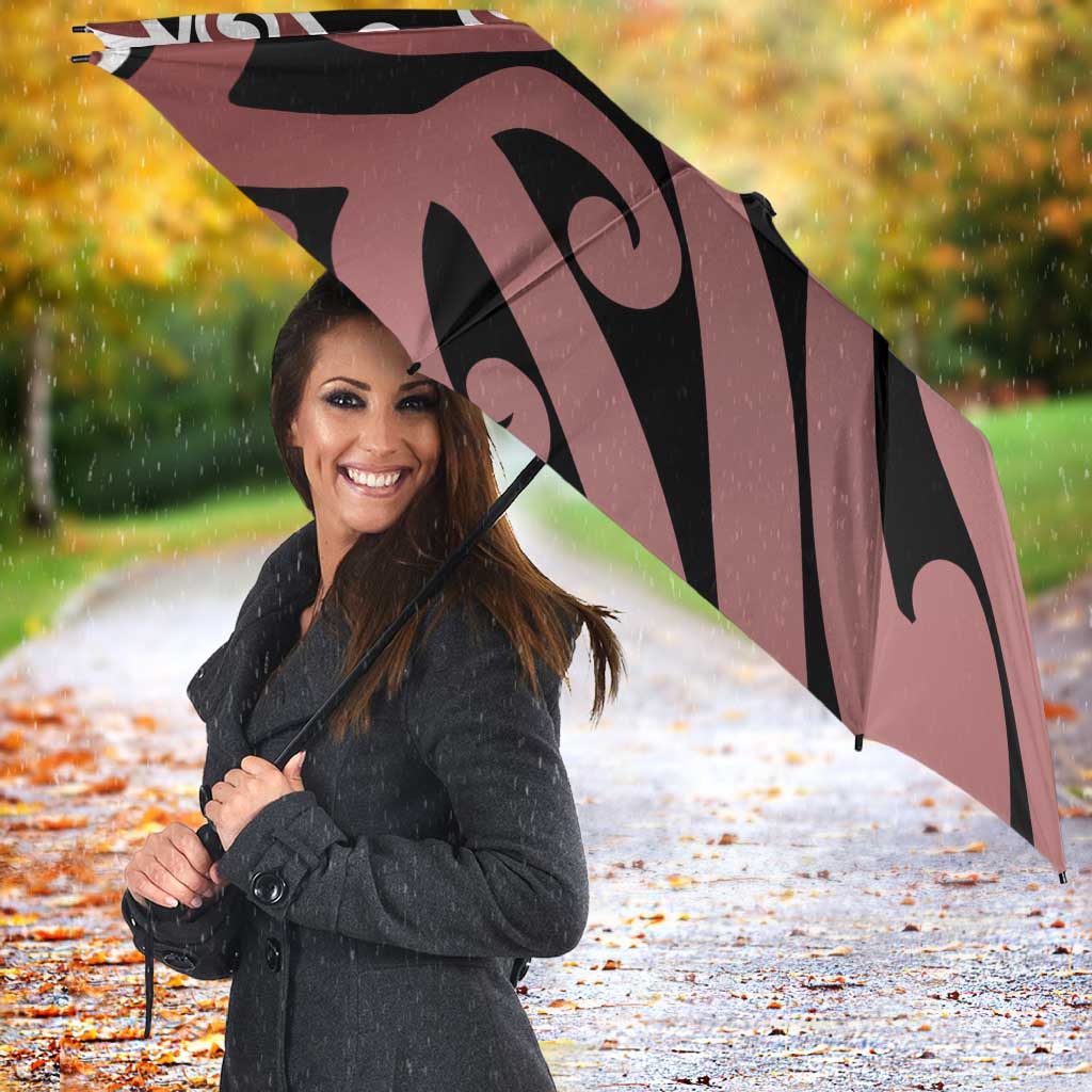 New Zealand Umbrella Aotearoa Kowhaiwhai Mix Taniko Art - Aussie Hoodie