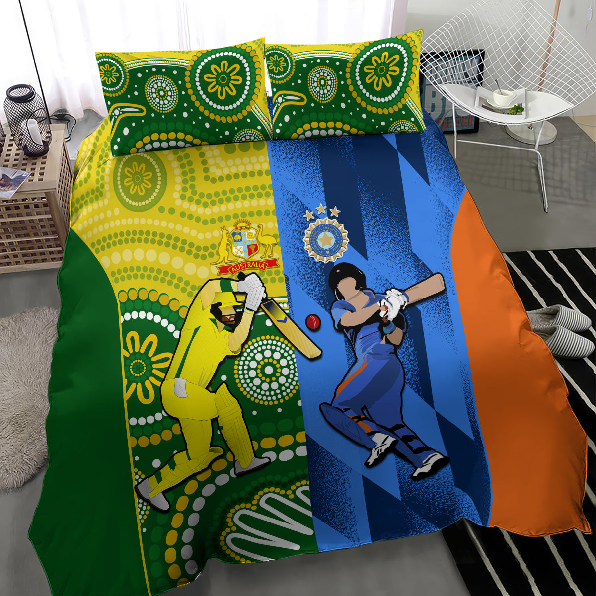 australia-and-india-cricket-bedding-set-2023-world-cup-final-together