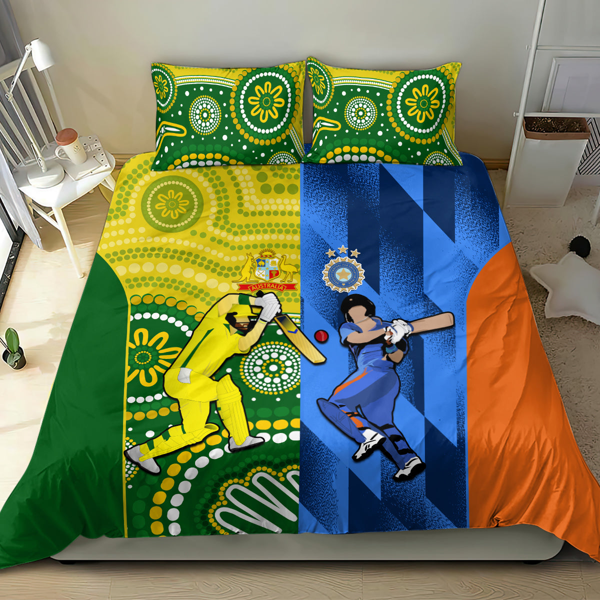 australia-and-india-cricket-bedding-set-2023-world-cup-final-together