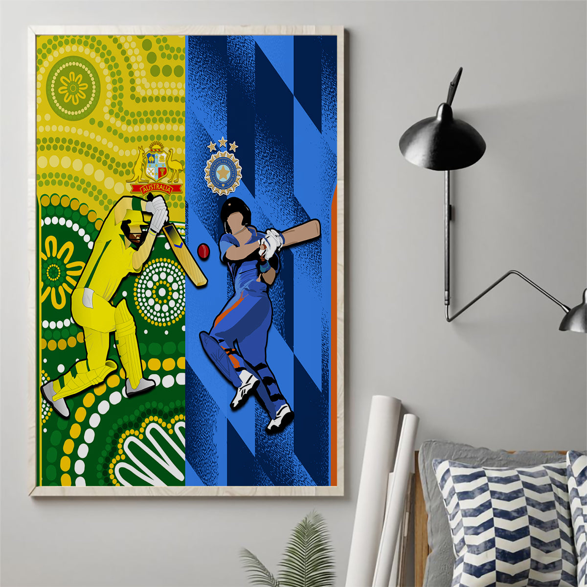 australia-and-india-cricket-canvas-wall-art-2023-world-cup-final-together